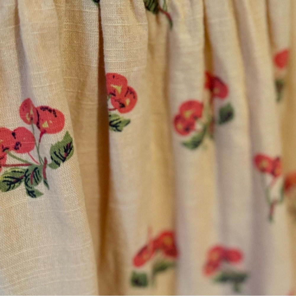 Urban Outfitters 100% cotton lined sun dress Medium Cherry Print - Picture 4 of 6